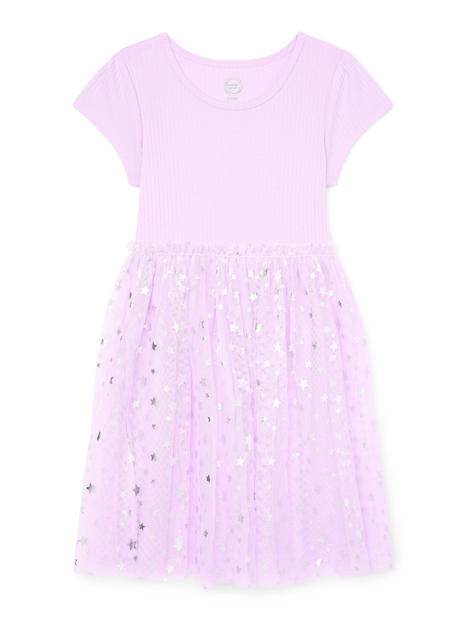 Wonder Nation Girls Short Sleeve Tutu Dress, Sizes 4-18 & Plus | Walmart (US)