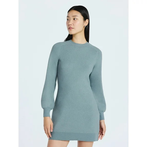 Scoop Women's Saddle Sweater Dress with Long Sleeves, Sizes XS-XXL | Walmart (US)