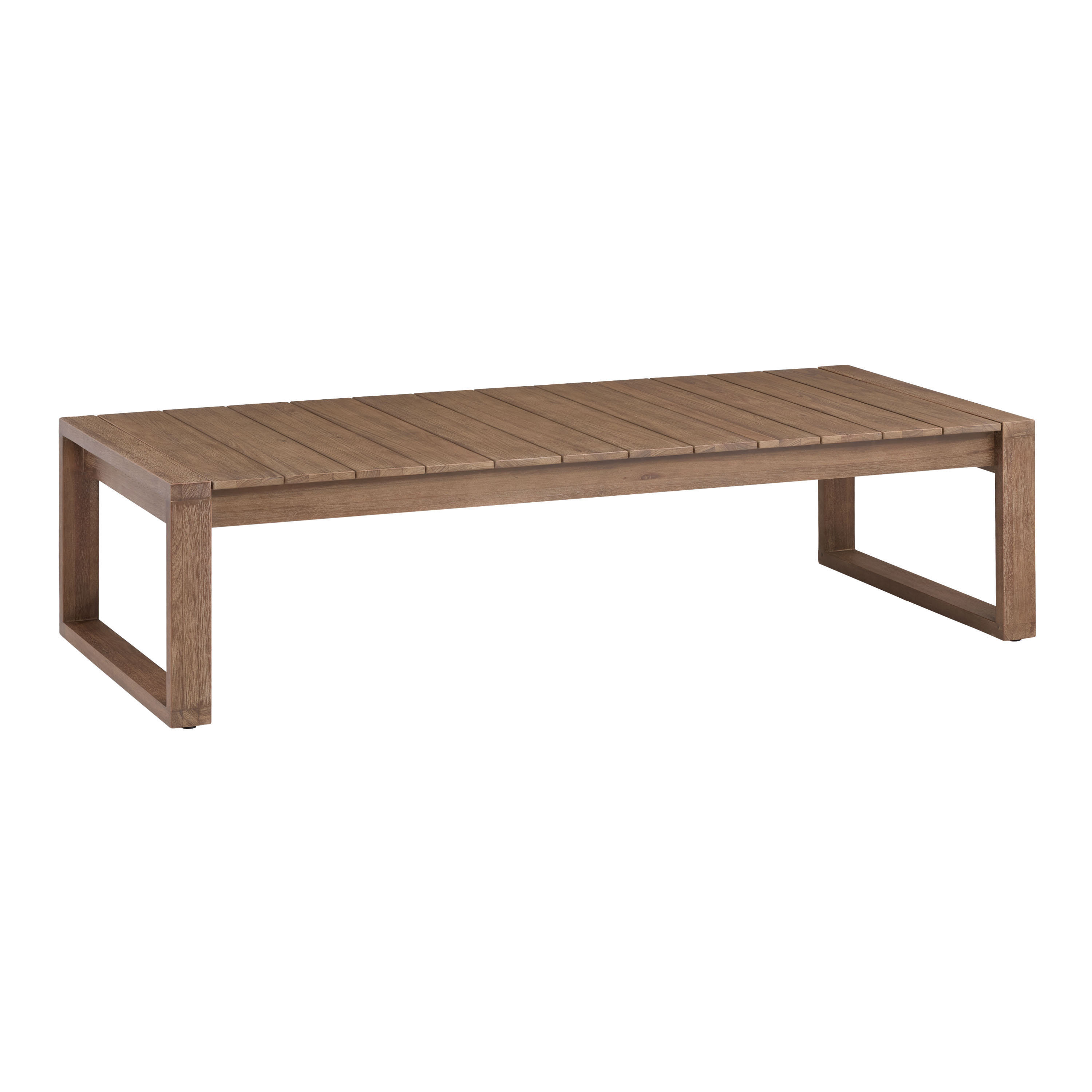 Segovia Light Brown Eucalyptus Outdoor Chow Coffee Table | World Market