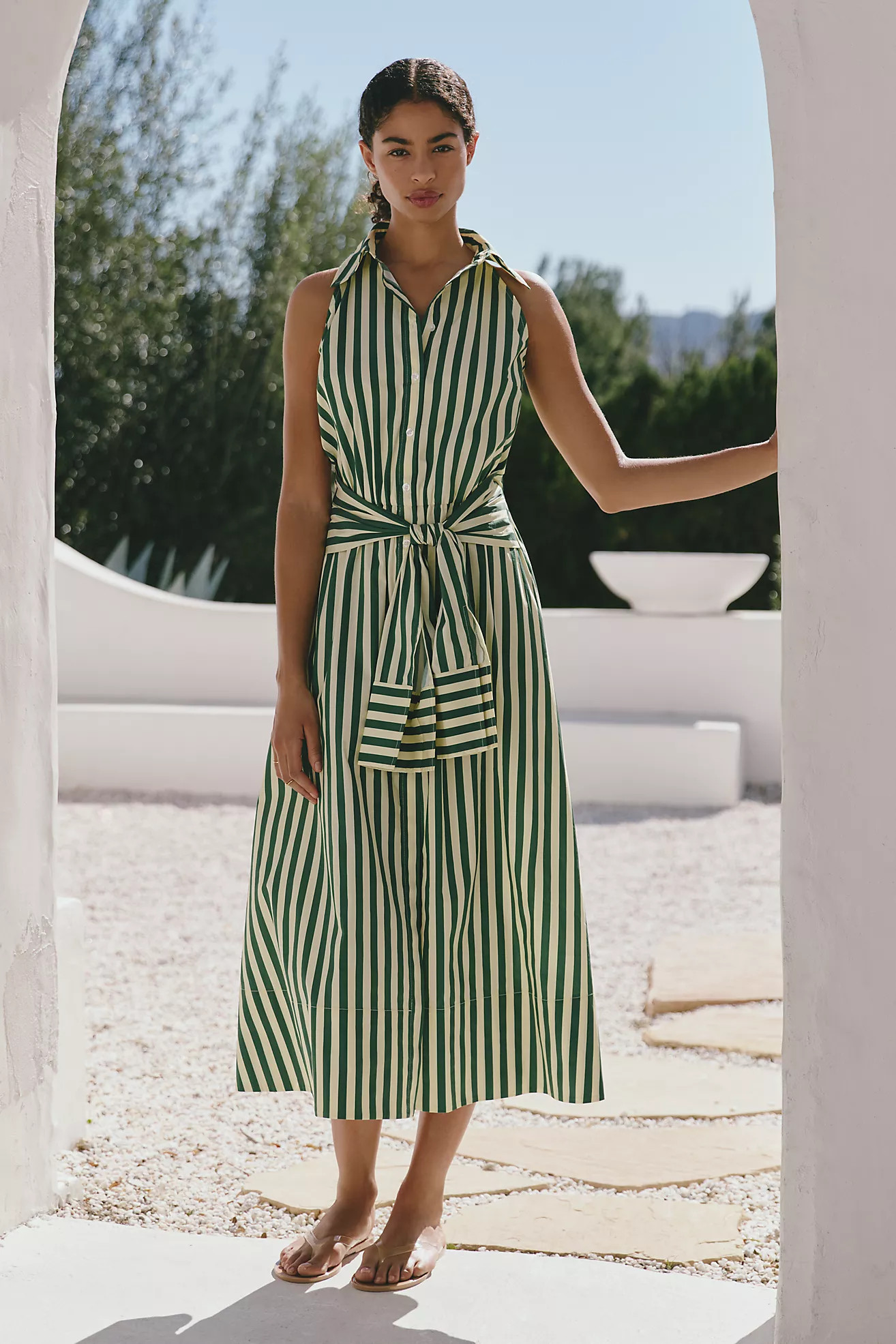 SIMONMILLER Inna Sleeveless Poplin Shirt Dress | Anthropologie (US)