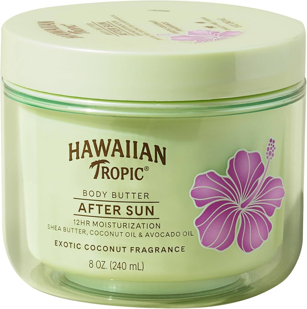 Hawaiian Tropic After Sun Body Butter with Coconut Oil, 8oz | After Sun Lotion, Moisturizing Body... | Amazon (US)