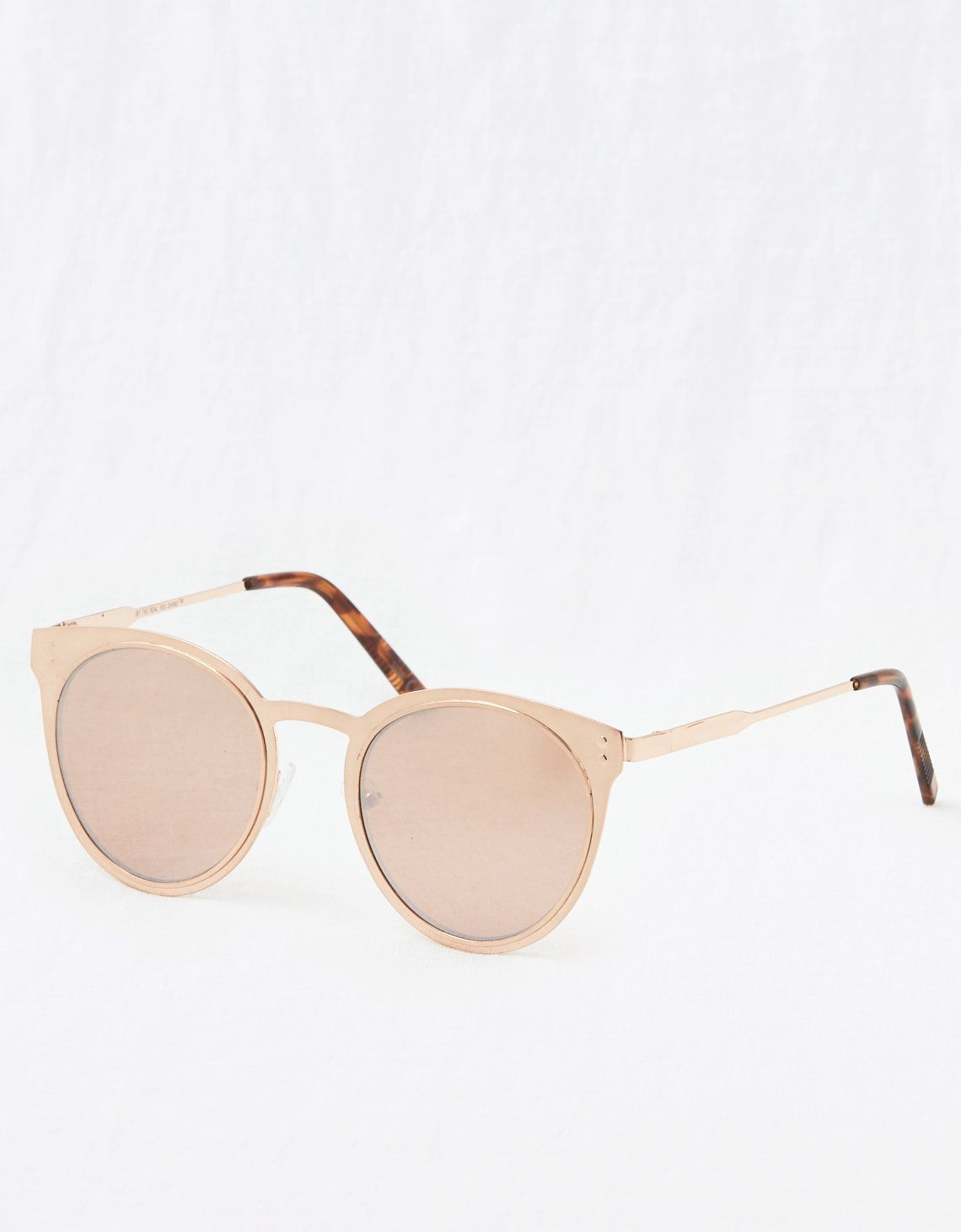 Aerie Love Goes Round Sunnies, Rose Gold | American Eagle Outfitters (US & CA)