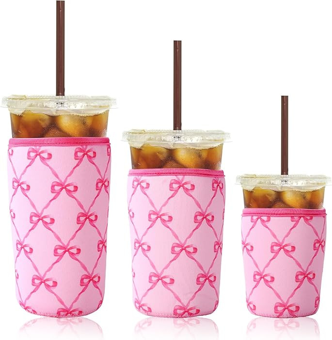 3pcs Iced Coffee Sleeve, 3 Sizes Reusable Cup Sleeves for Cold Drinks Insulated Neoprene Iced Bev... | Amazon (US)
