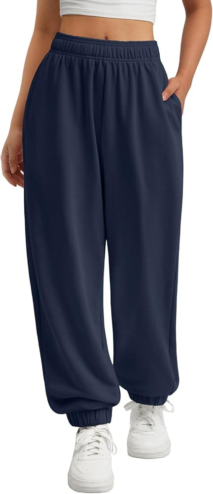 ATHMILE Sweatpants Women Wide Leg Baggy Lounge Sweat Pants | Amazon (US)