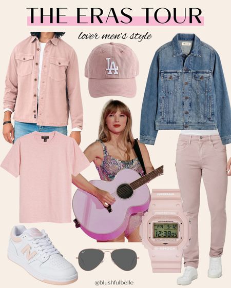 Eras Tour movie outfits for men: Lover 🩷 I wanted to go a bit more fall inspired for these outfits and can I also say I’m obsessed with the LA hat?! I want one for myself 😂 

#LTKfindsunder50 #LTKmens #LTKstyletip