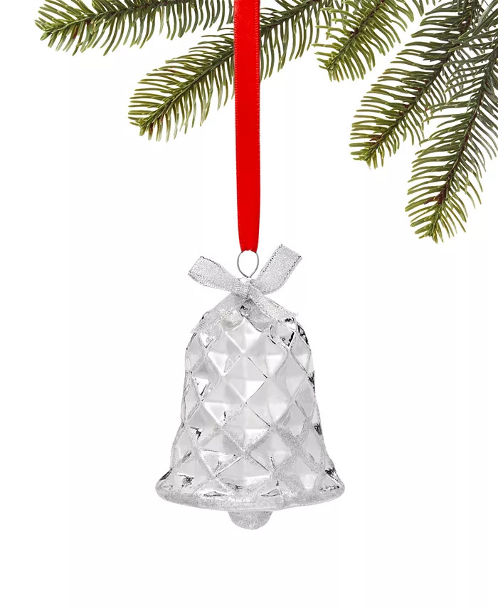 Silver Bells Silver Bell with Bow Ornament, Created for Macy's | Macy's