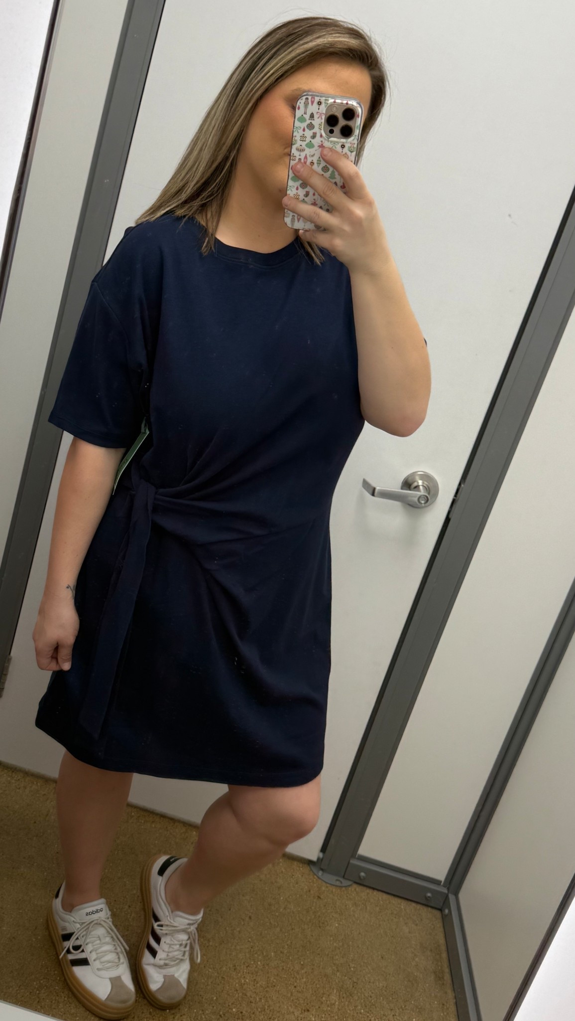 Walmart is lowkey killing it lately 👀 This navy tie-front dress is comfy like a tee but actually looks put together 🙌🏼 Throw on sneakers and you’re out the door. Mom life approved. #WalmartFashion #WalmartFinds #AffordableStyle #MomStyle #EverydayOutfit #CasualChic #SpringStyle #LTKStyle #BudgetFriendlyFashion #OnTheGoMom

#LTKMidsize #LTKmomlife #LTKootd