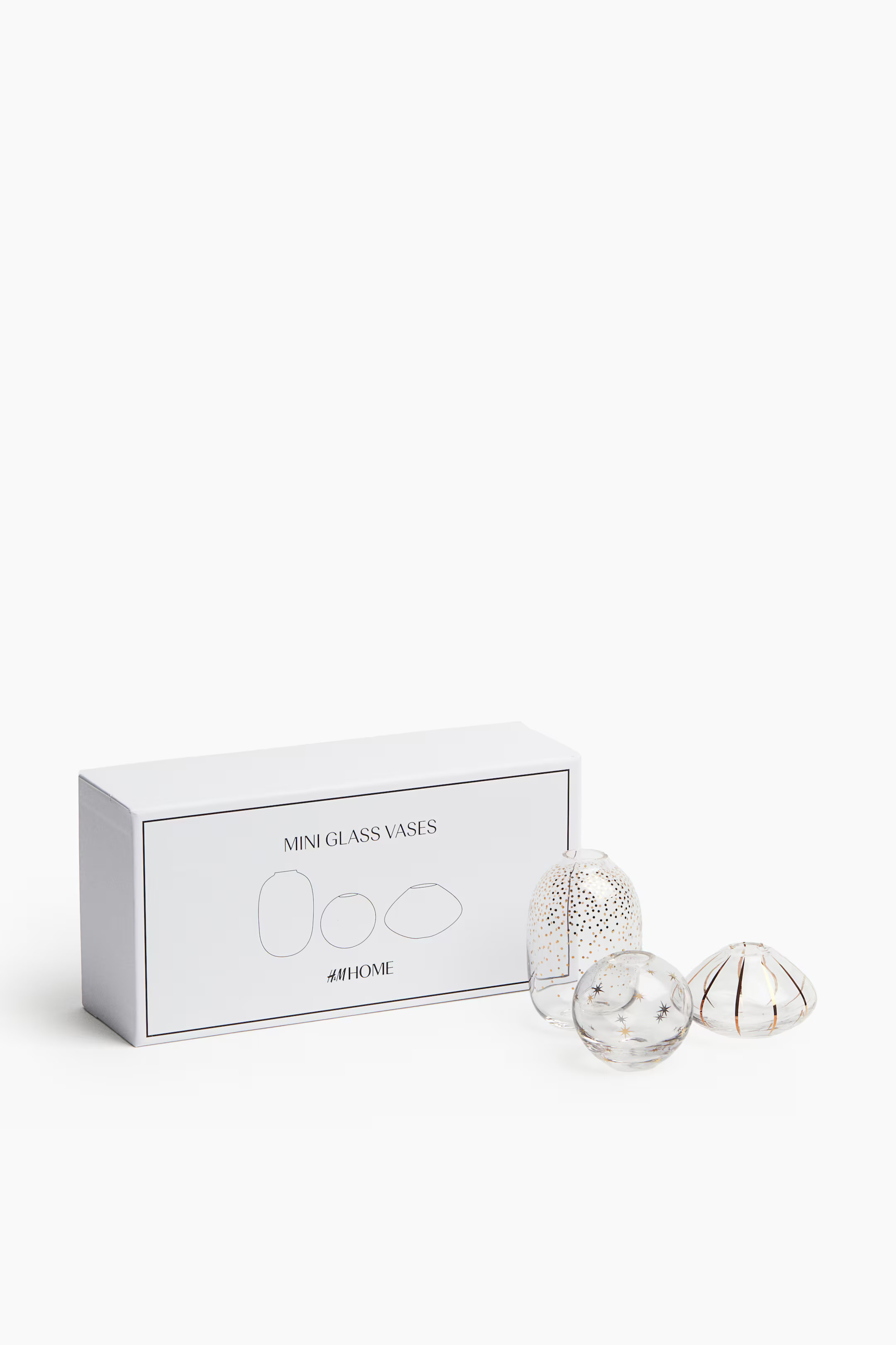 3-pack Glass Mini Vases | H&M (US + CA)