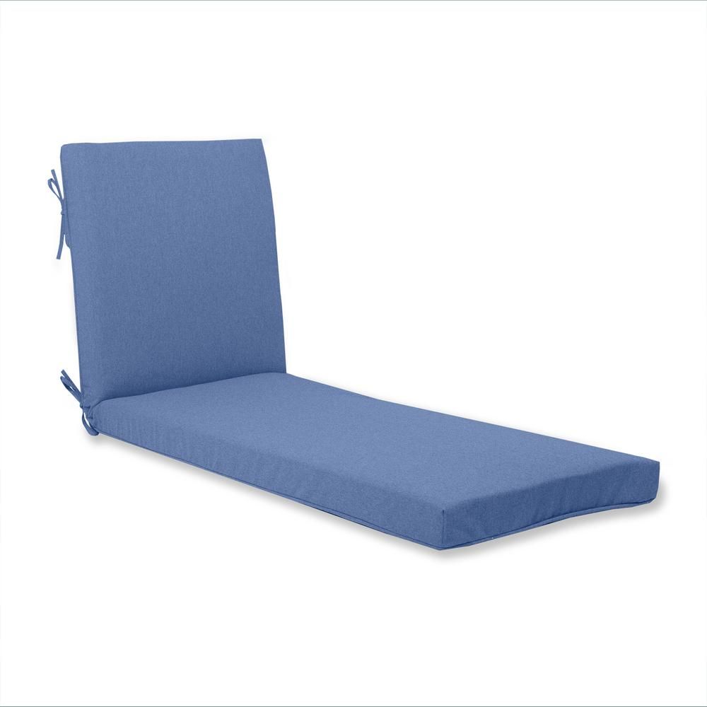 Hampton Bay Outdoor Chaise Cushion in Denim 7417-02420211 - The Home Depot | The Home Depot