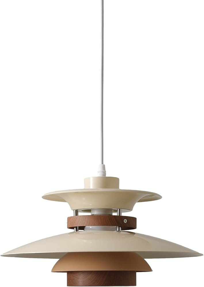 Modern Decor Adjustable Pendant Lamp Kitchen Island, Aluminum and Wood Finish,1-Light E26 Base Ce... | Amazon (US)