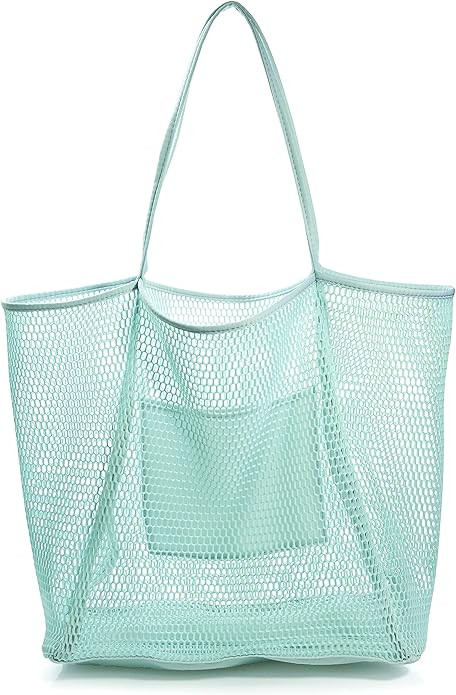 HOXIS Mesh Beach Tote Womens Shoulder Handbag | Amazon (US)