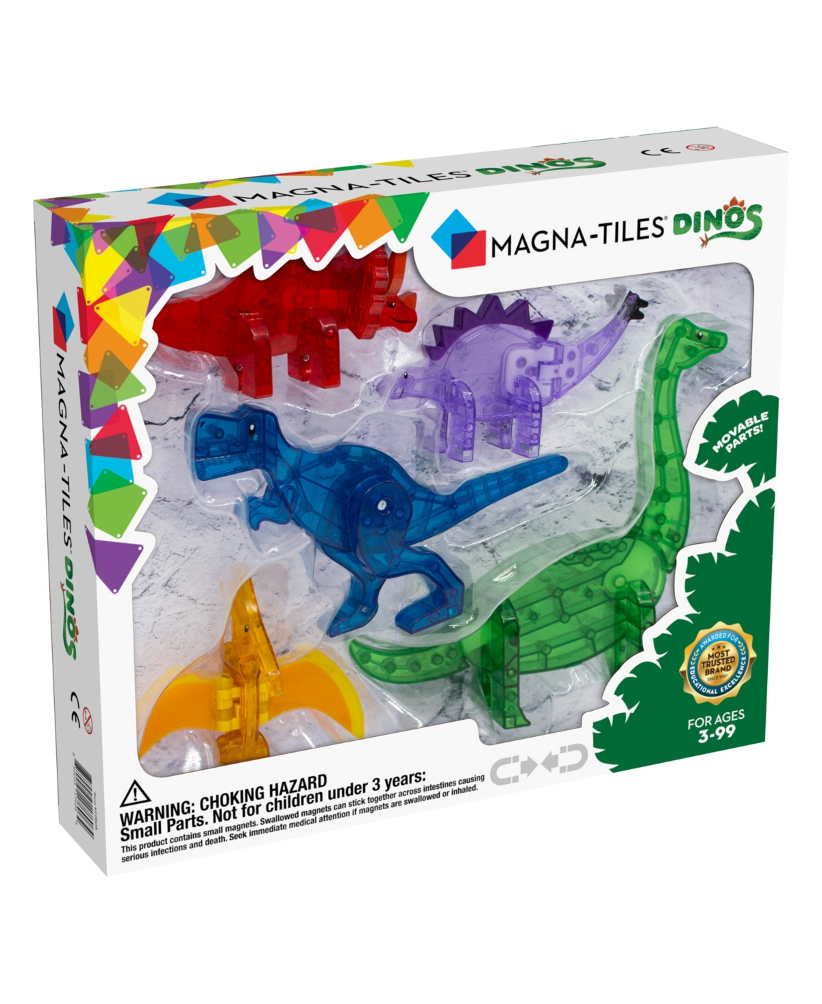 Magna-tilesa Magna-tiles Dinos 5-Piece Magnetic Construction Set, Ages 3+ - Assorted Pre Pack | Macy's