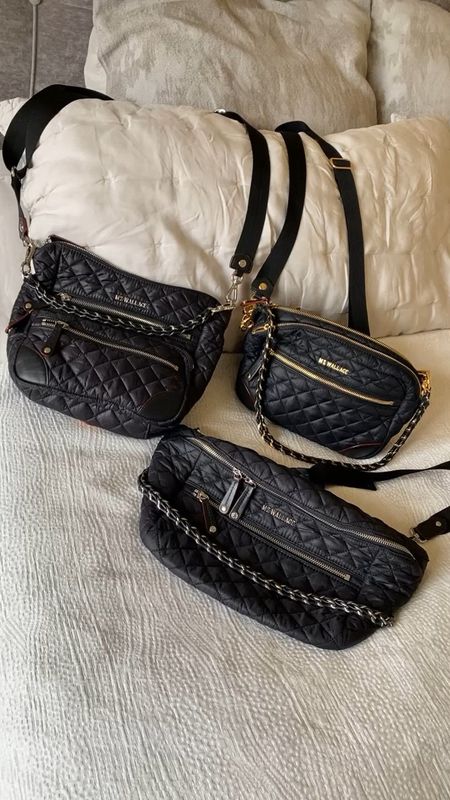 Quilted bags. Lightweight bags. Hands-free bags. Crossbody bag. Sling bag. Travel bag  
My most popular and asked about handbags. Other colors also available. 
*3rd bag only available in smaller sizes with silver instead of gold detailing. 
Code HINTOFGLAM to save on jewelry  

#LTKover40 #LTKtravel #LTKitbag
