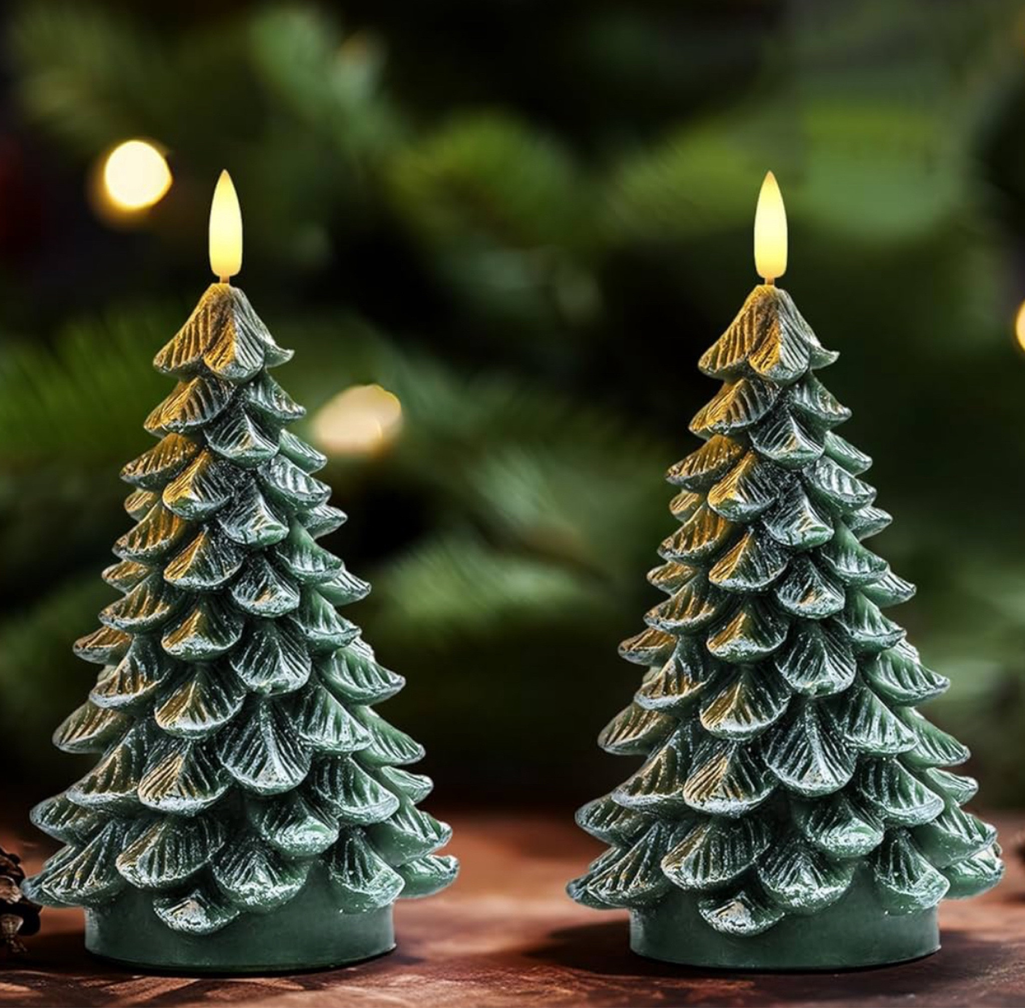 Homemory Christmas Tree Candles with 6 Hours Timer, 2 Pcs Waxy LED Flameless Candles Flickering, Green Electric Candles Battery Operated for New Year Celebration Holiday Decorations 8.5 Inches


#LTKHoliday #LTKSeasonal #LTKHome