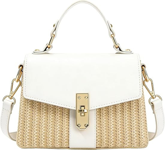 Fashion Summer Straw Woven Women's Purse Vacation Box Handbag Beach Crossbody Bag Shoulder Beach ... | Amazon (US)