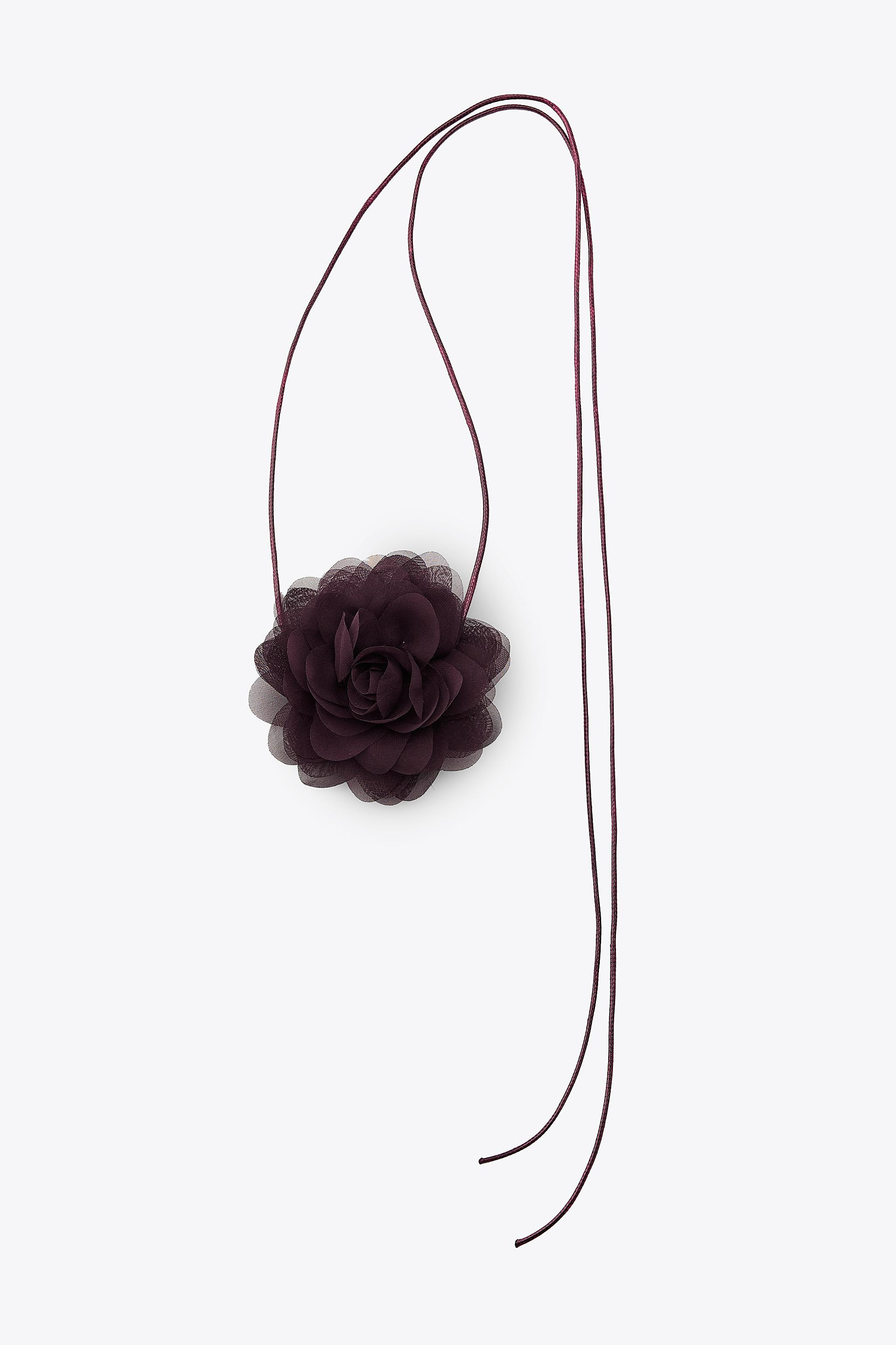 FABRIC FLOWER NECKLACE | Zara US