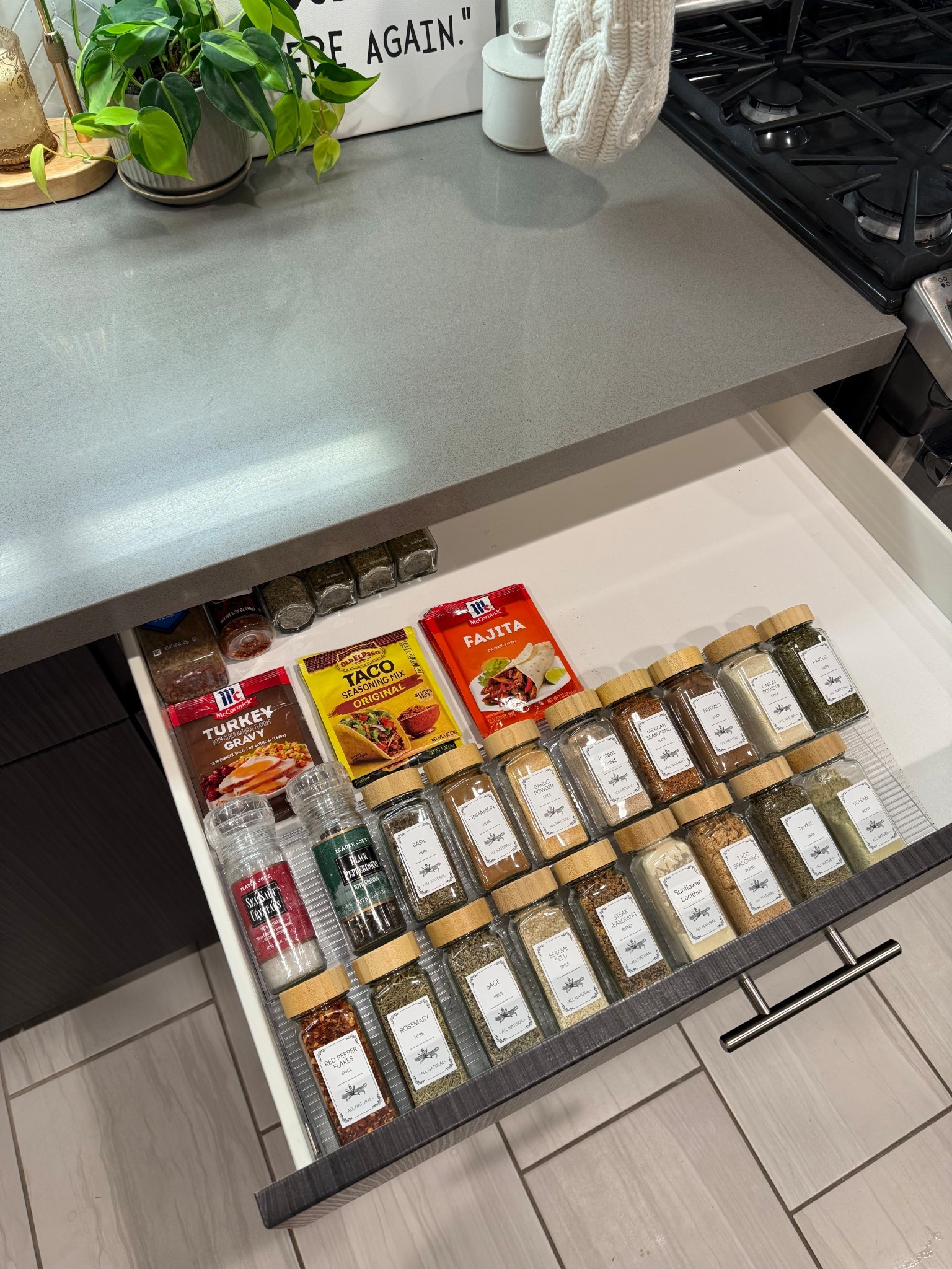 Drawer spice rack 🌶️🫚

#LTKHome