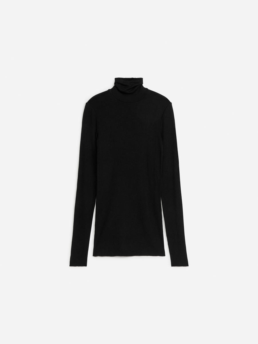 Roll-Neck Wool Top – Black – Women – ARKET GB | Arket UK