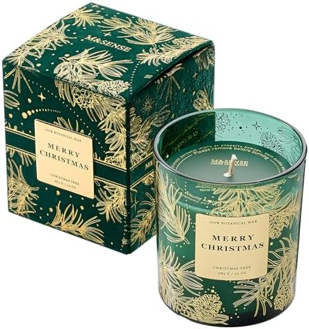 M&SENSE Holiday Scented Candle Gift for Women and Men - Christmas Tree, 10 oz Soy Wax, Birthday, ... | Amazon (US)