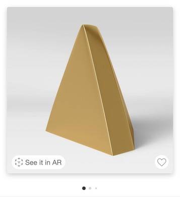 Threshold Studio Mcgee Target Set Of 2 Gold Tone Pyramid Bookends Home Decor  | eBay | eBay US