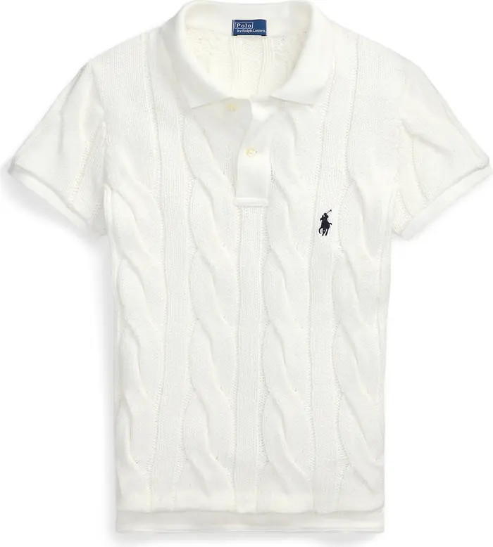 Cotton Cable Knit Polo | Nordstrom