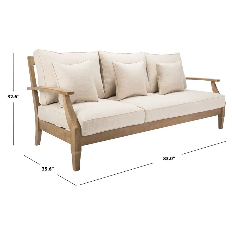 Samya 83'' Wide Outdoor Patio Sofa with Cushions | Wayfair North America
