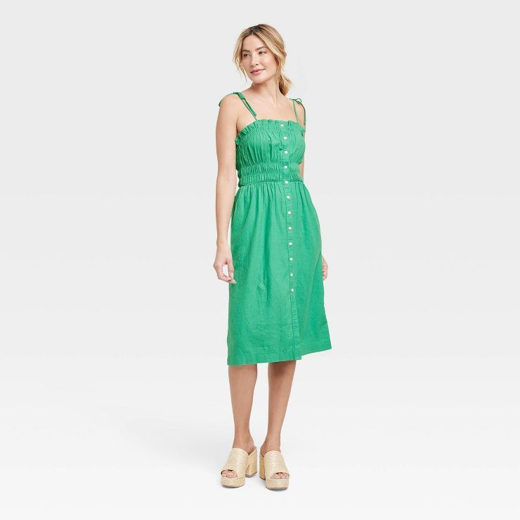 Women's Sleeveless Linen Dress - Universal Thread™ | Target