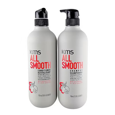 KMS All Smooth Shampoo 25.3 oz & Conditioner - (25.3 oz) - XXL DUO SET KIT -Lock in the Smooth: 72-Hour Frizz Control for Your Sleekest Hair Yet | Target