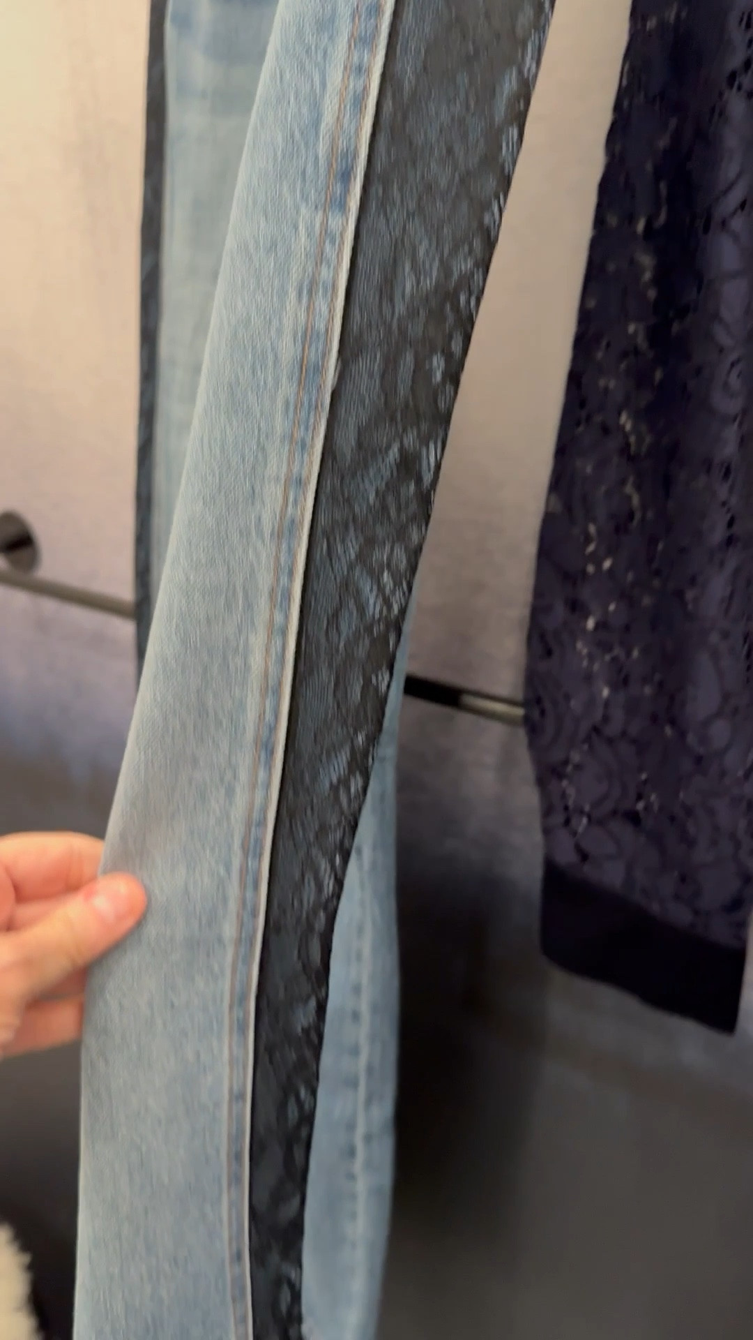 Love the way the lace insert on these jeans elevate the whole look.  Place top, casual New Year’s Eve outfit 

#LTKHoliday #LTKSeasonal #LTKMidsize