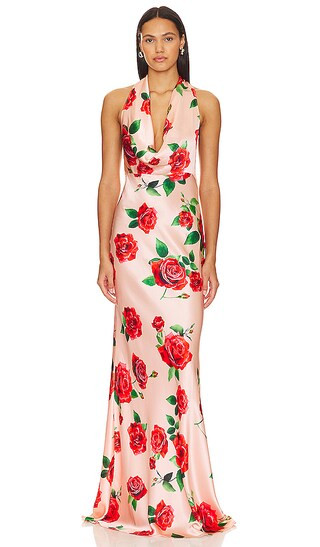 Presley Gown in Peach Multi | Revolve Clothing (Global)