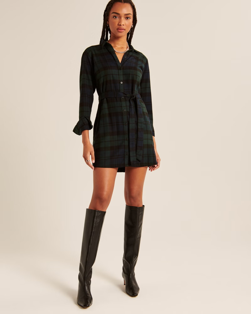 Women's Flannel Shirt Dress | Women's Dresses & Jumpsuits | Abercrombie.com | Abercrombie & Fitch (US)