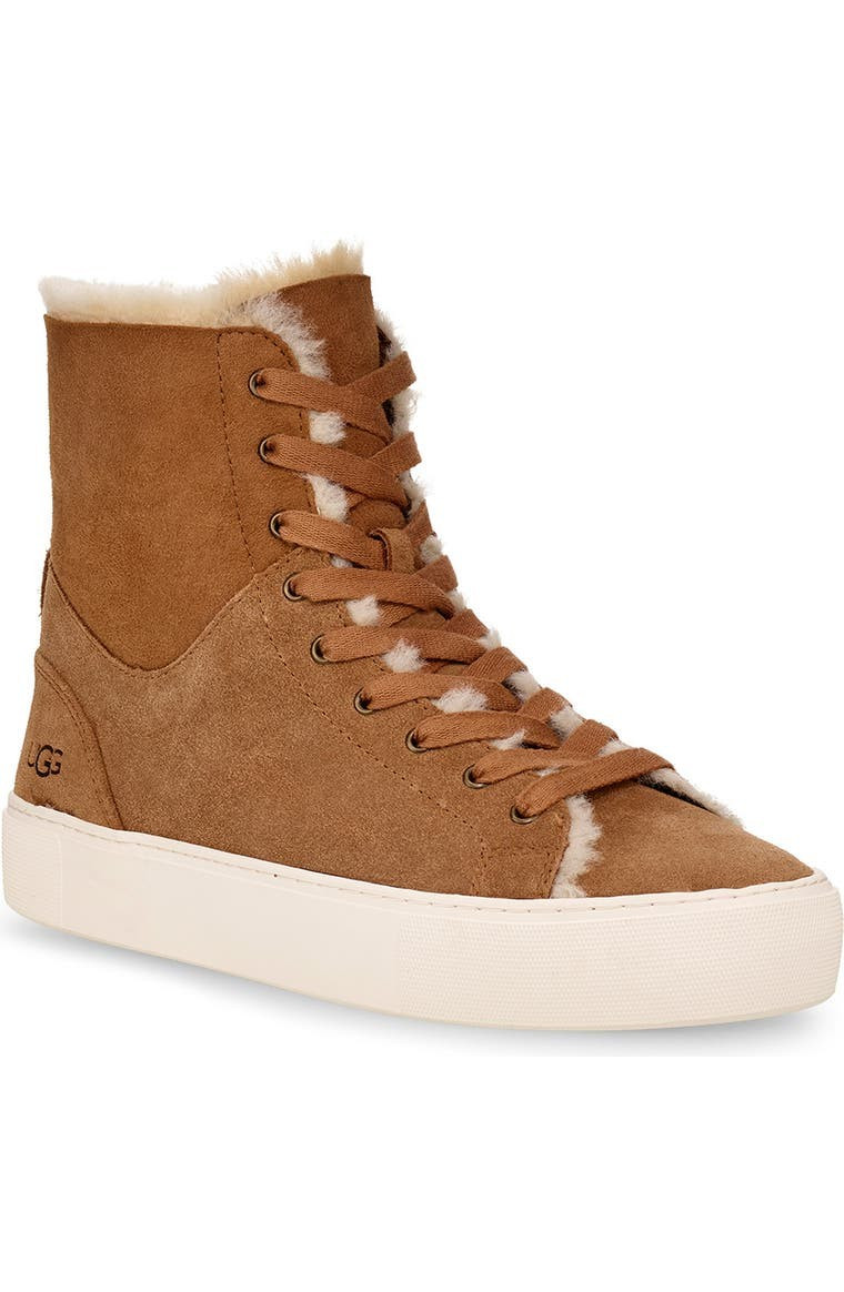 Beven Genuine Shearling High Top Sneaker | Nordstrom