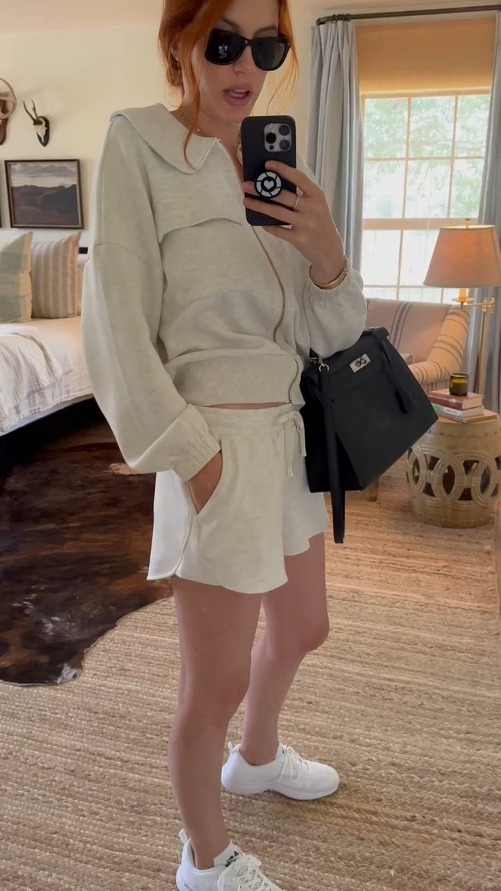 You’ve seen me wear this adorable top from Varley in the ivory marl color-way paired with pants and the 4.5” short, but I wanted to introduce you to the 3” short. This is a newer style and more sporty for my day to day when I’m out with Baxter or the kids.

#LTKTravel #LTKActive #LTKFamily