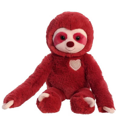 Aurora Medium Sweety Sloth Valentine Heartwarming Stuffed Animal Red 12" | Target