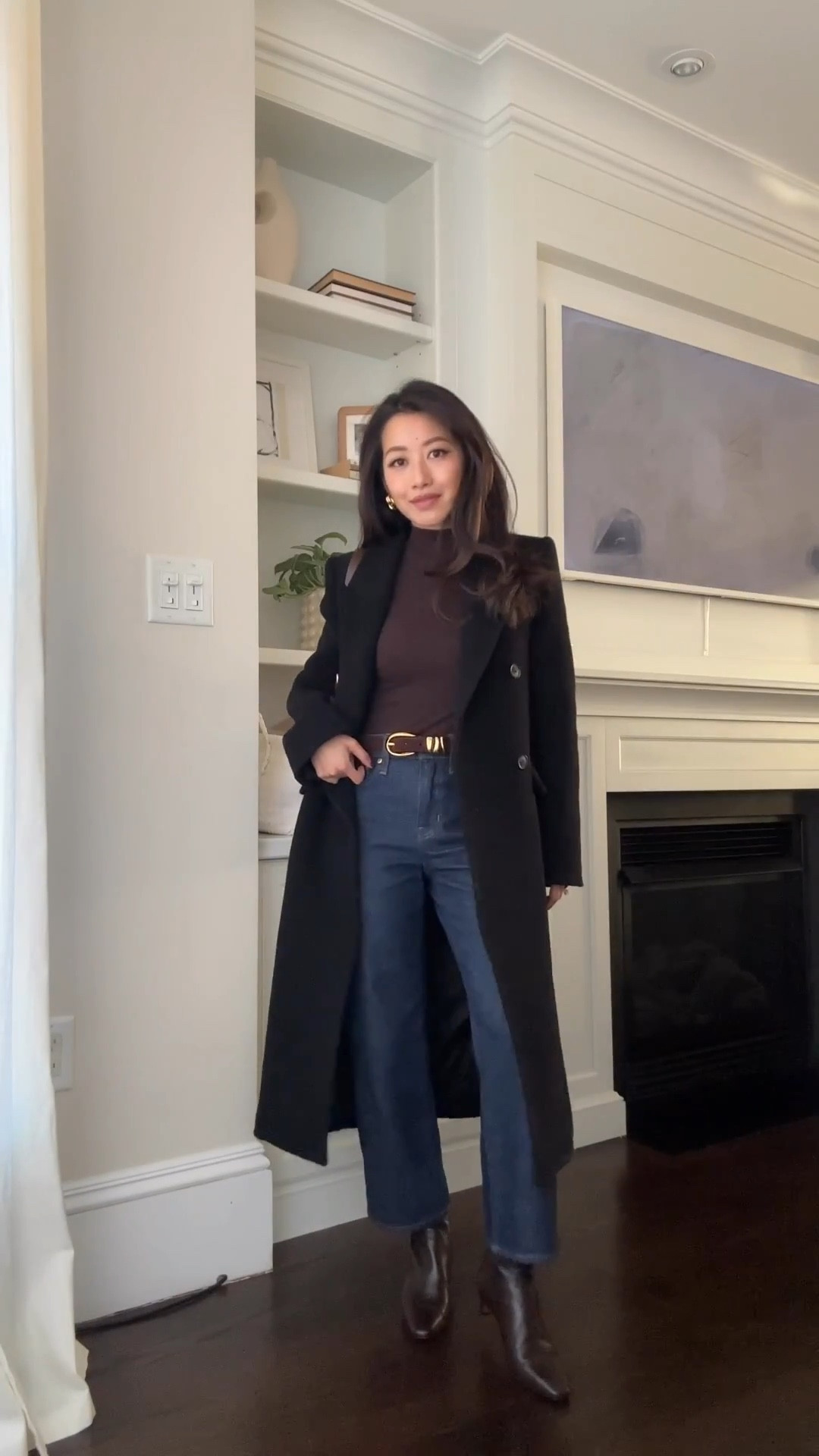 winter outfit with good basics. Exact coat linked  + two similar options in petite sizing!

Intro lounge wear : 
• petite friendly Aritzia cozy fleece mega cargo sweatpant in heather chrome size xs short. 

Quality thick fleece with a soft lining and pull string inside the waistband. I sized up at the waist but it wasn’t necessary 

• Neiwai barely zero spaghetti strap bra - the comfiest! 

Outfit:
• Old brown ribbed top - linked similar, I size up and take XS in aritzia homestretch tees 

• J. Crew slim wide jeans 24 P - J. Crew jeans run about a half size big for me but I don't mind a little extra room at the waist these days. These are one of J. Crew's most flattering petite jeans!

• Aritzia constant coat xxs (oversized on petites) in the wool cashmere material. This is a Long length on petites in body and sleeves 

• Madewell triple metal keeper belt xxs 

• Heaven mayhem earrings mini size - super lightweight 

• Madewell dimes ankle boots 5.5, a little narrow so I took my bigger half size. 

• Madewell bucket bag full size to fit my laptop 

Petite friendly winter outfit, winter coat, jeans

#LTKSeasonal #LTKPetite #LTKWorkwear