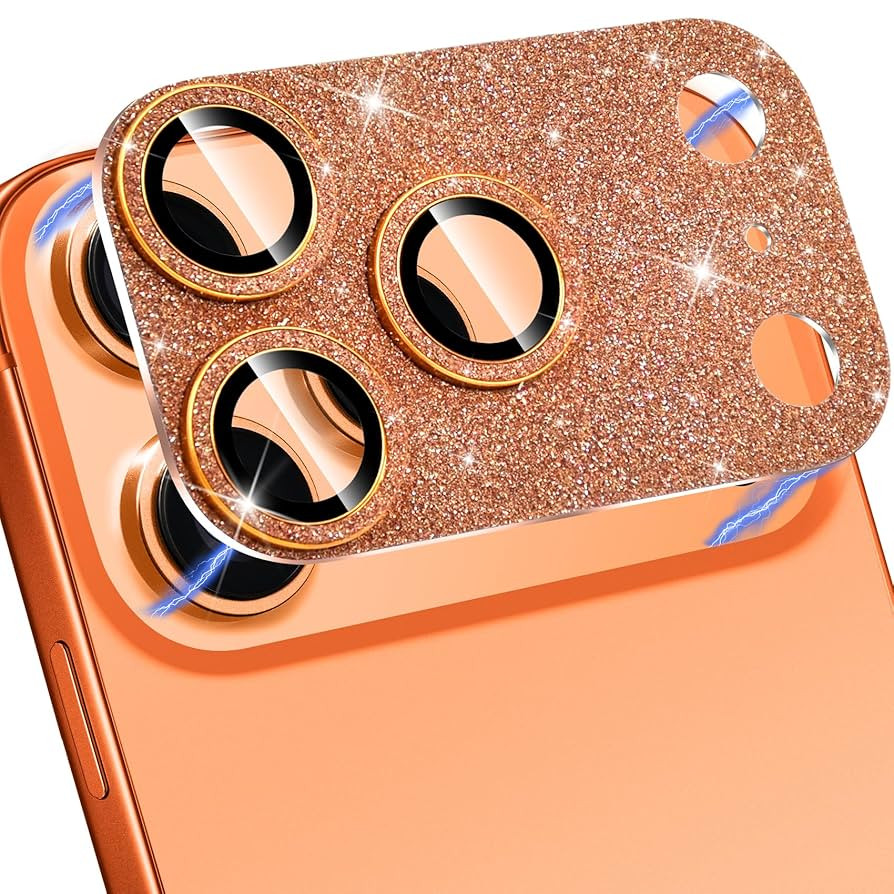 Compatible with iPhone 17 Pro Camera Lens Protector, Bling Glitter 9H Tempered Glass Anti Scratch... | Amazon (US)