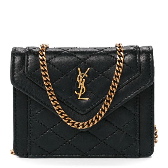 Lambskin Quilted Micro Gaby Bag Black | FASHIONPHILE (US)