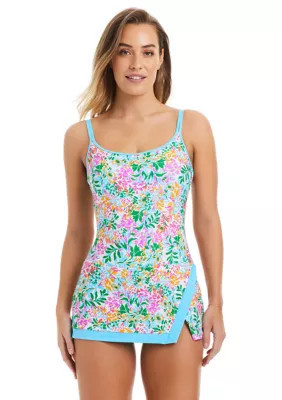Crown & Ivy Women's Into the Garden Swim Dress | Belk
