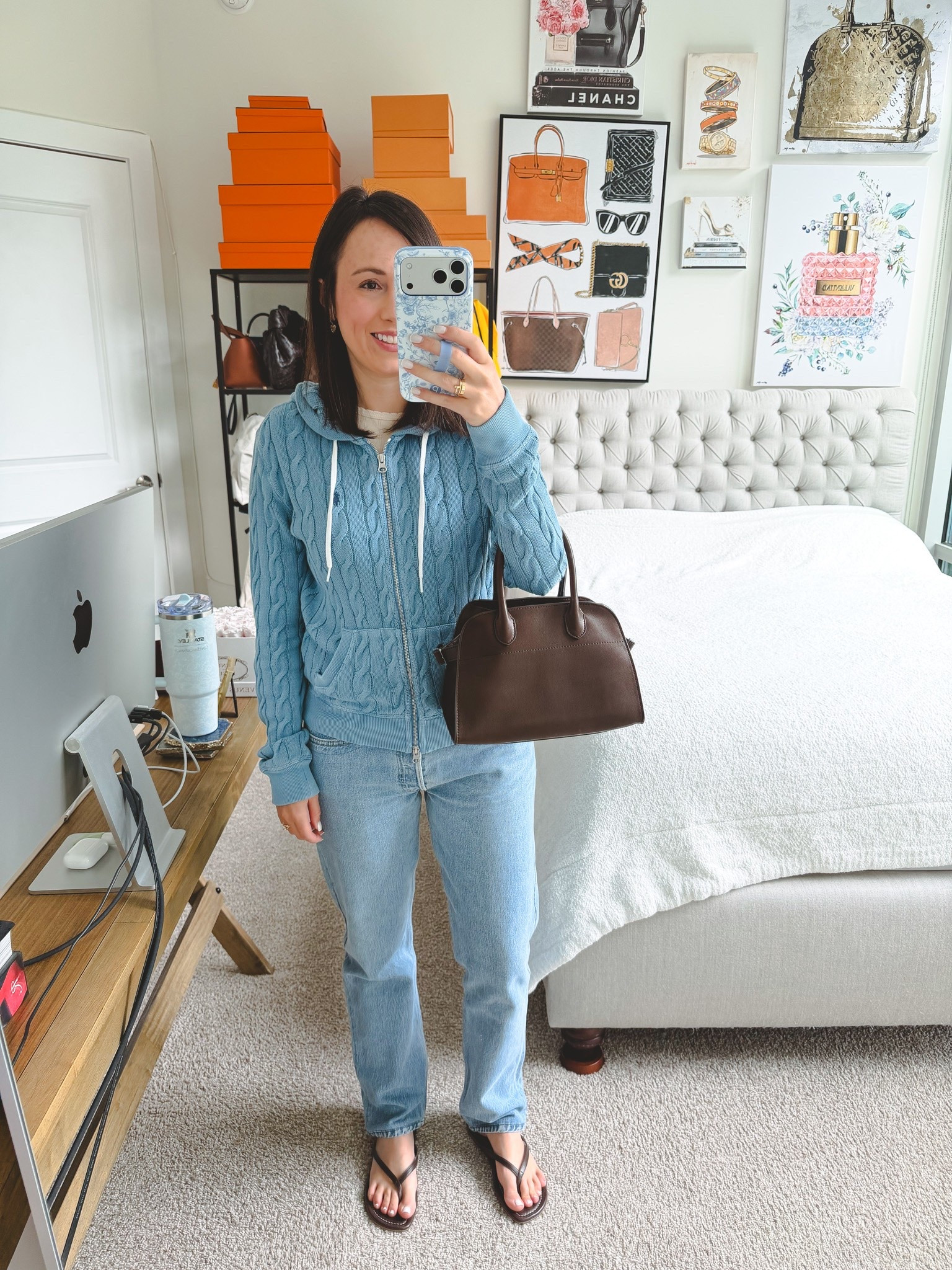 Love this Ralph Lauren cable knit zip up sweater! Wearing with vintage Levi’s

#LTKootd #LTKSeasonal