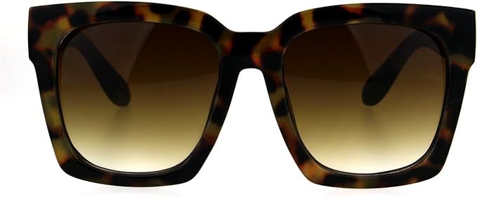JuicyOrange SUPER Oversized Square Sunglasses Womens Modern Hipster Fashion Shades | Amazon (US)
