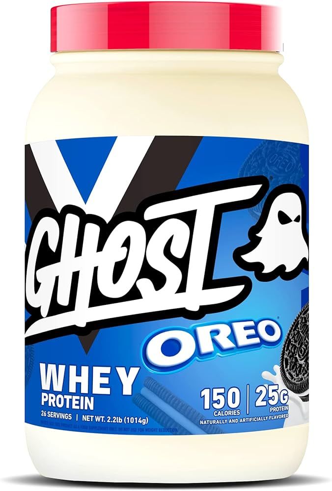 GHOST Whey Protein Powder, Oreo - 2lb, 25g of Protein - Cookies & Cream Flavored Isolate, Concent... | Amazon (US)