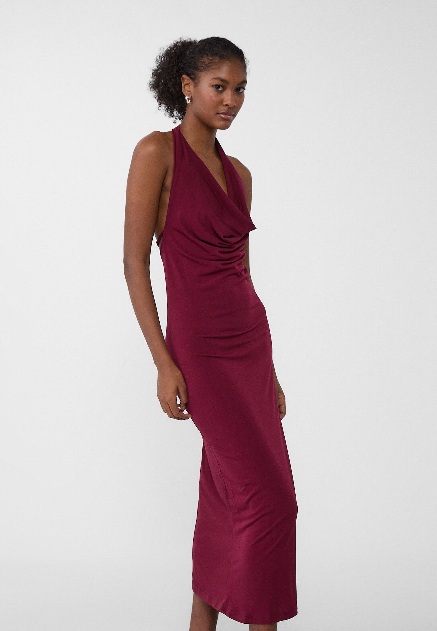 Midi-Neckholder-Kleid | Stradivarius DE
