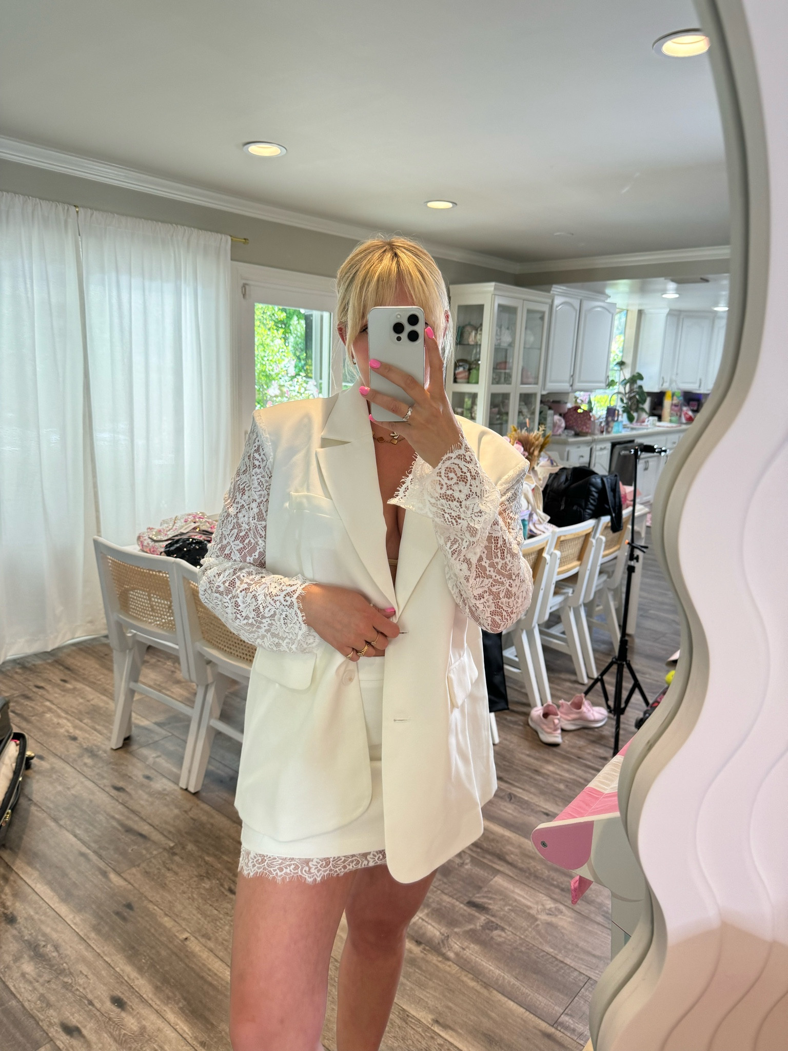 how gorgeous this set!! obsessed 😍😍 huge Nasty Gal sale!! #set #nastygal #sale #fashioninspo #fashion #ootd #outfits #businesscasual #blazer #whitelace #lacefit #white #chic 

#LTKstyletip #LTKsalealert #LTKfindsunder100