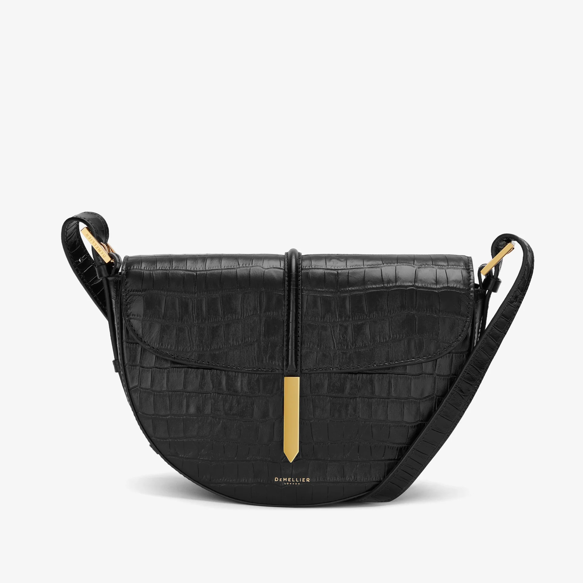 The Tokyo Saddle | Black Croc-Effect | DeMellier | DeMellier