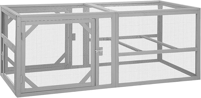 Aivituvin 71" Chicken Coop Run Extension with Perches, Outdoor Rabbit Run Duck House Enclosure wi... | Amazon (US)