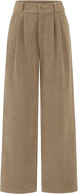 KIRUNDO Corduroy Pants Women High Waisted Wide Leg Pants Business Casual Fall Winter Straight Loo... | Amazon (US)