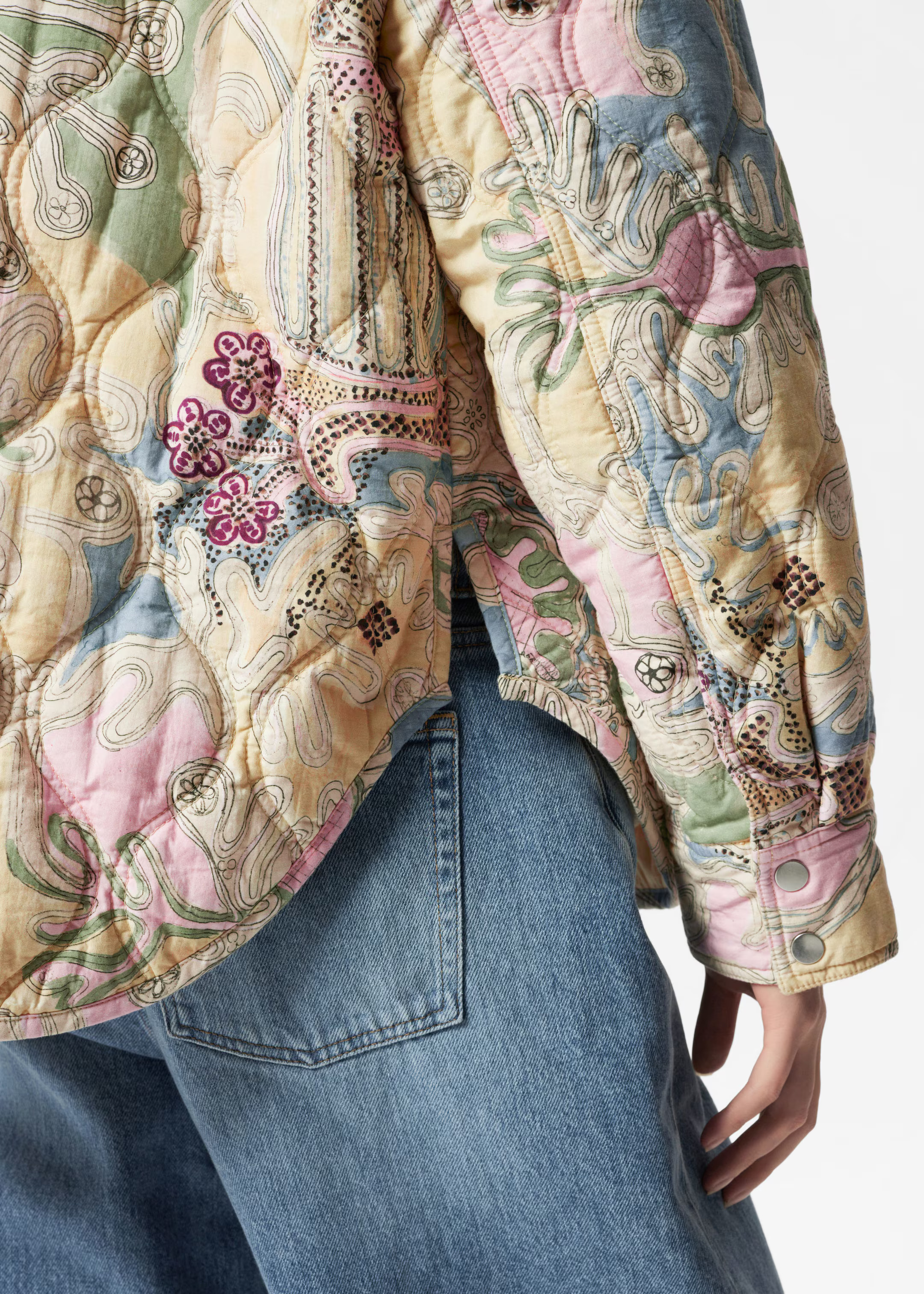 Steppjacke mit Stehkragen - Beige/Paisleymuster - & Other Stories DE | & Other Stories EU
