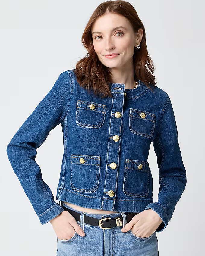 Denim patch-pocket lady jacket | J.Crew Factory