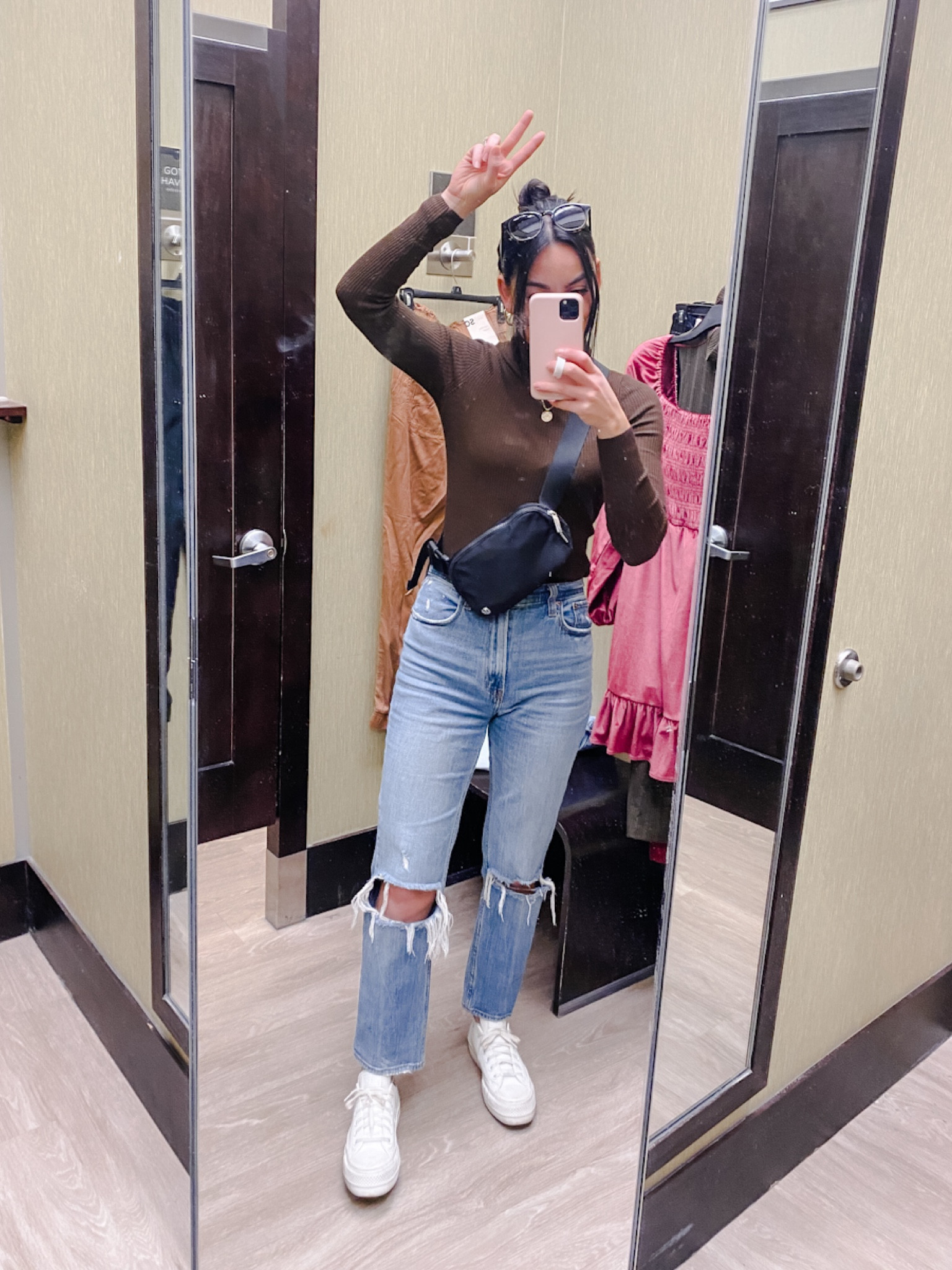 Casual outfit option for running errands and shopping! 

Top | size XS from fashion nova 
Jeans | size 25

#LTKunder100 #LTKunder50 #LTKstyletip