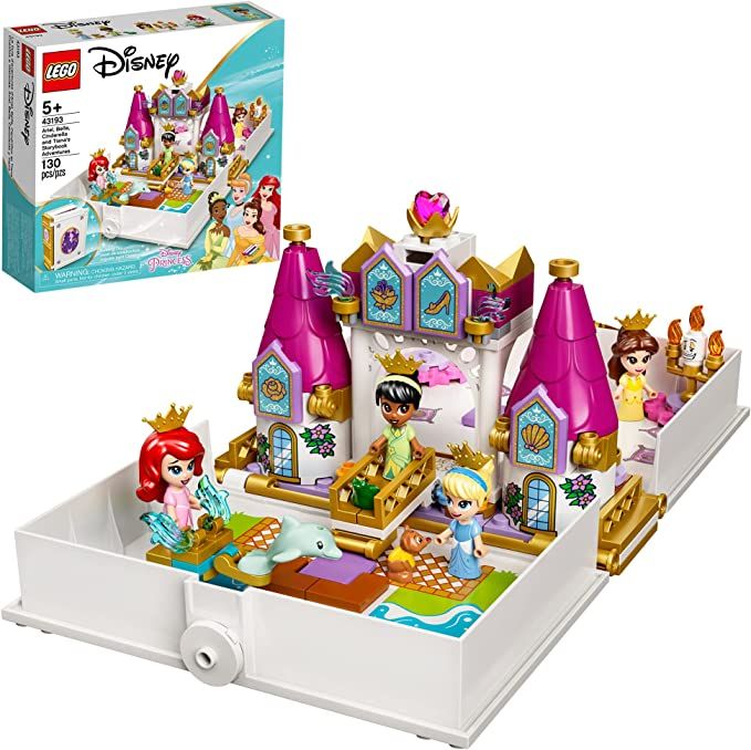 LEGO Disney Ariel, Belle, Cinderella and Tiana’s Storybook Adventures 43193 Building Toy for Ki... | Amazon (US)